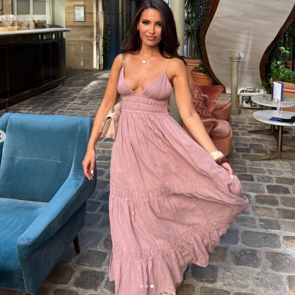 Zara GAUZE MIDI DRESS Pastel pink 0881/320 M L NWT - Picture 3 of 12